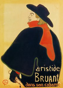 1893年のキャバレーのアリスティド・ブラント（カラーリトグラフ）